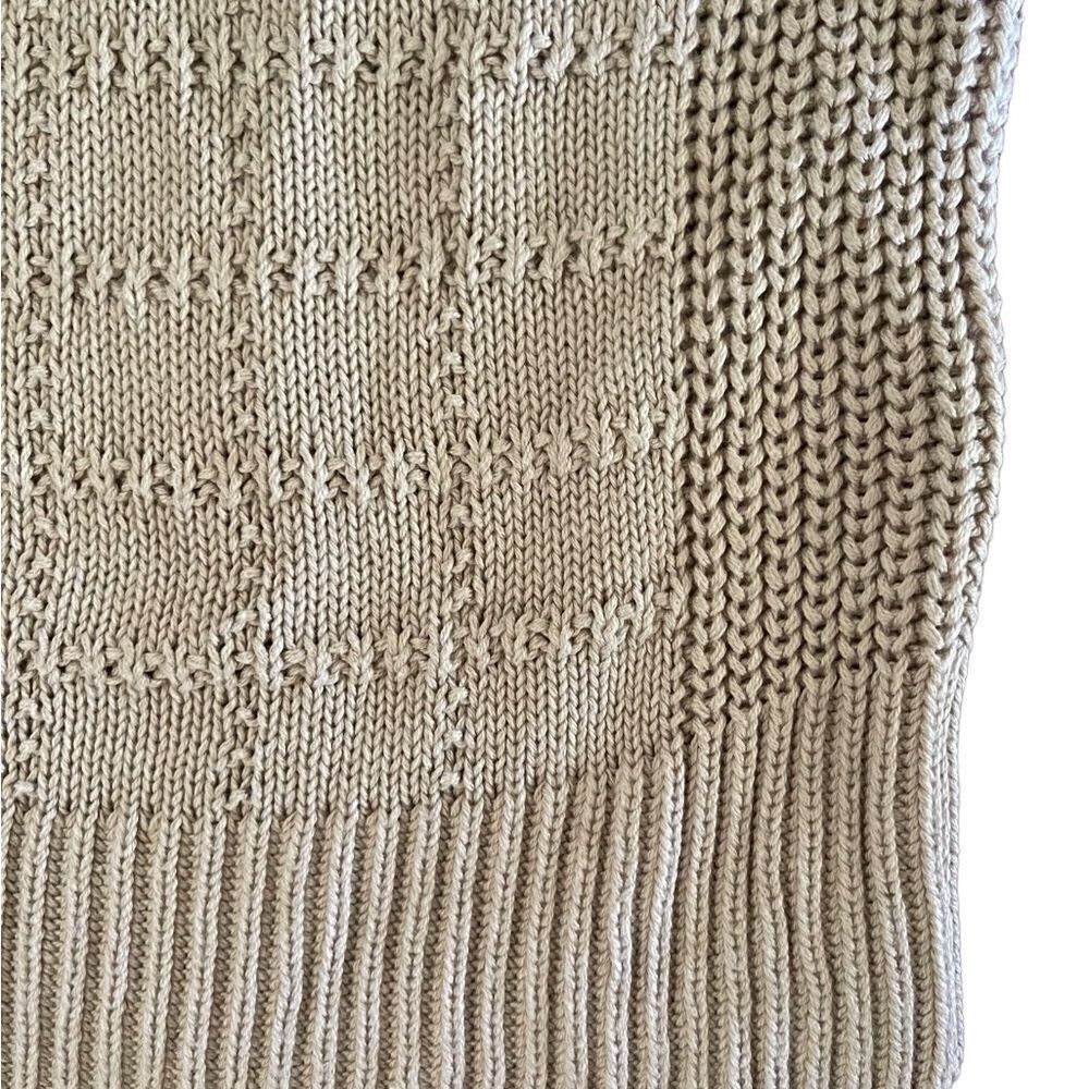 Adler knit‎ beige patterned long sleeve lightweight sweater cotton blend sz M - Picture 2 of 8